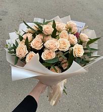 Букет Кремовые розы Латте в Райсеменовское