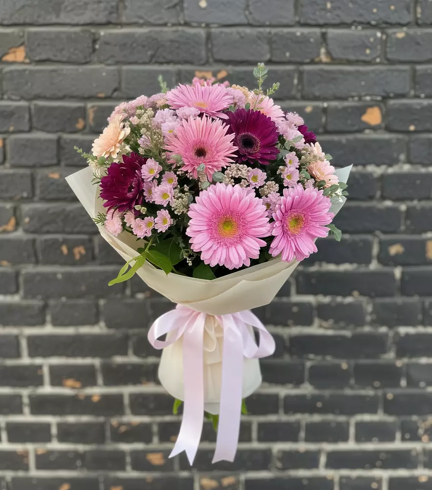 Букет цветов из: Герберы и Хризантемы в Райсеменовское