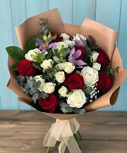 Букет цветов из:  Розы и Альстромерии в Райсеменовское