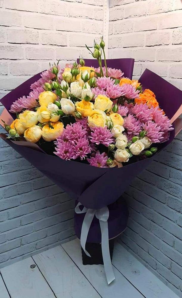 Букет цветов из: Хризантемы и Розы в Райсеменовское