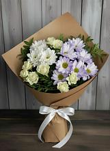 Букет цветов из:  Хризантемы и Розы в Райсеменовское
