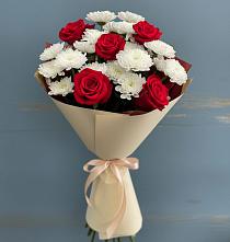 Букет цветов из:  Розы и Хризантемы в Райсеменовское