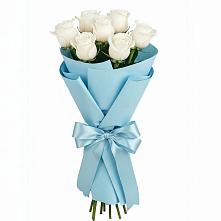 Букет 7 белых роз Проуд в Райсеменовское