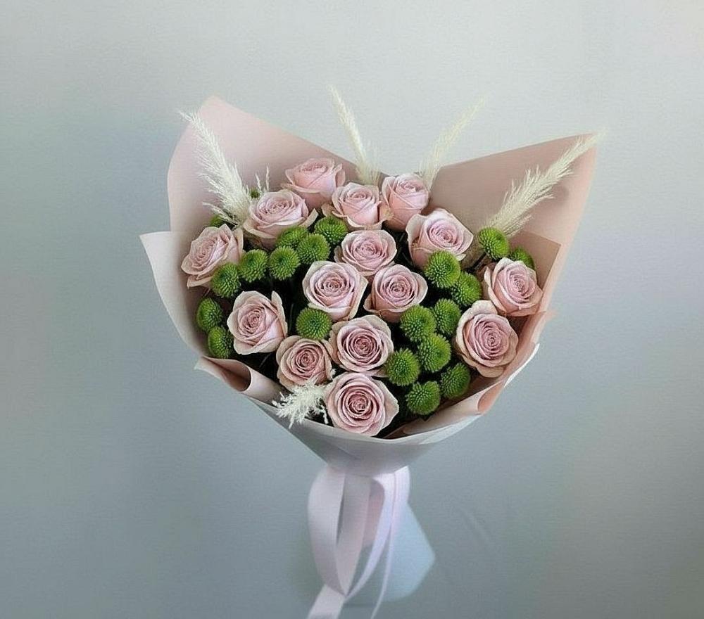 Букет цветов из: Розы и Хризантемы в Райсеменовское