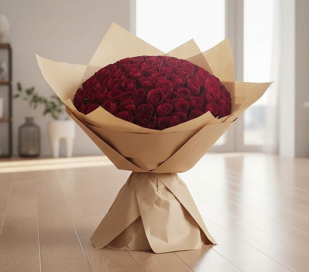 Букет 101 Красная роза в Райсеменовское
