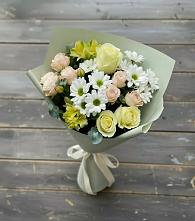 Букет цветов из:  Альстромерии, Розы и Хризантемы в Райсеменовское