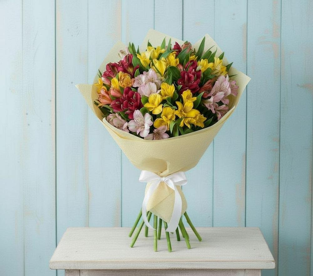 Букет цветов из: Альстромерии в Райсеменовское