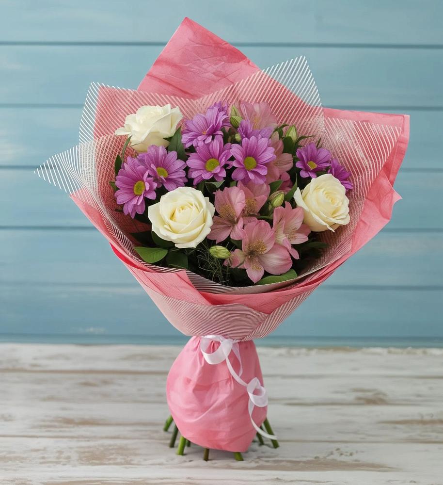 Букет цветов из: Герберы в Райсеменовское