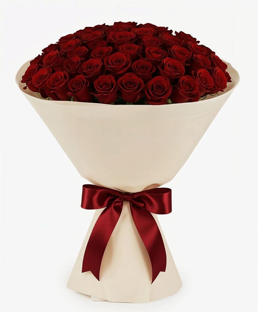 Букет 101 Бордовая роза Блэк Бакарра в Райсеменовское